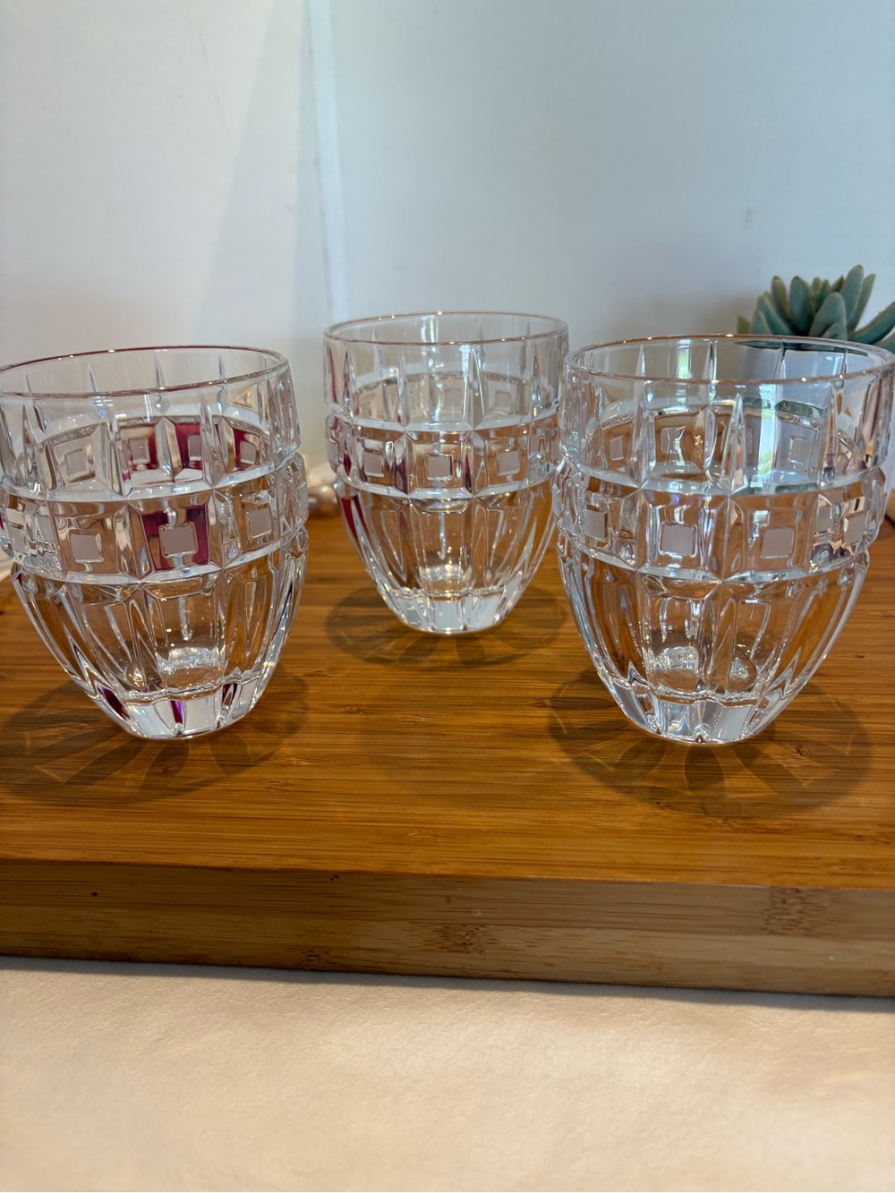 Waterford Crystal Marquis Quadrata Double Old Fashioned Crystal Glasses set of 3